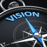 Compass needle pointing to Vision representing strategic direction for NeuroScience Solutions in APAC